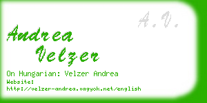 andrea velzer business card